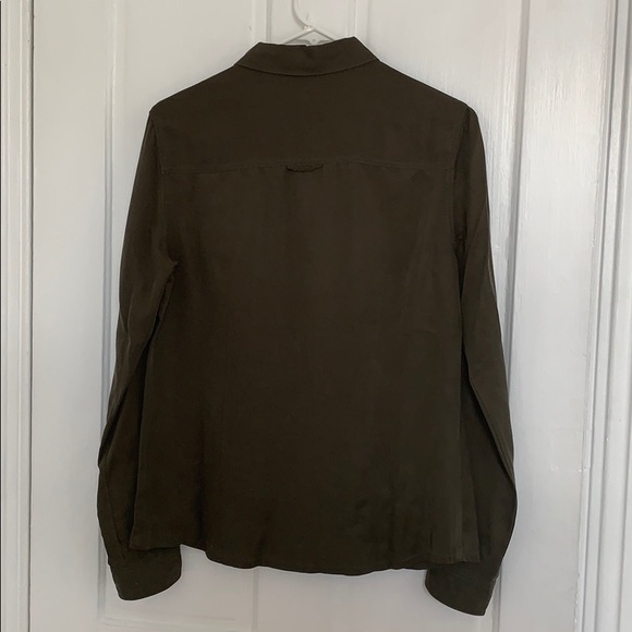 Barneys dark green button down shirt with pockets - Picture 4 of 7